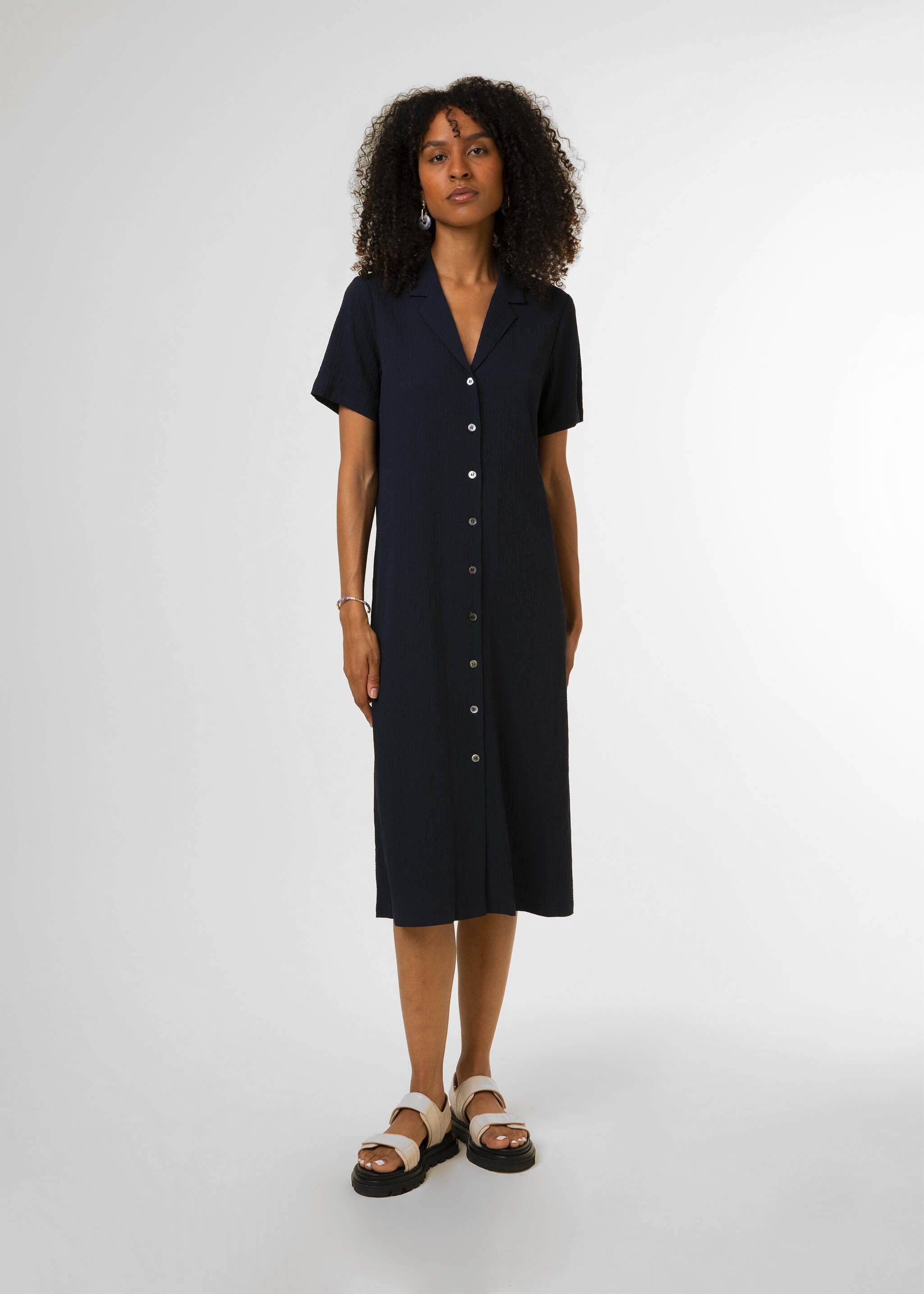 Midi dress COLINE Navy blue