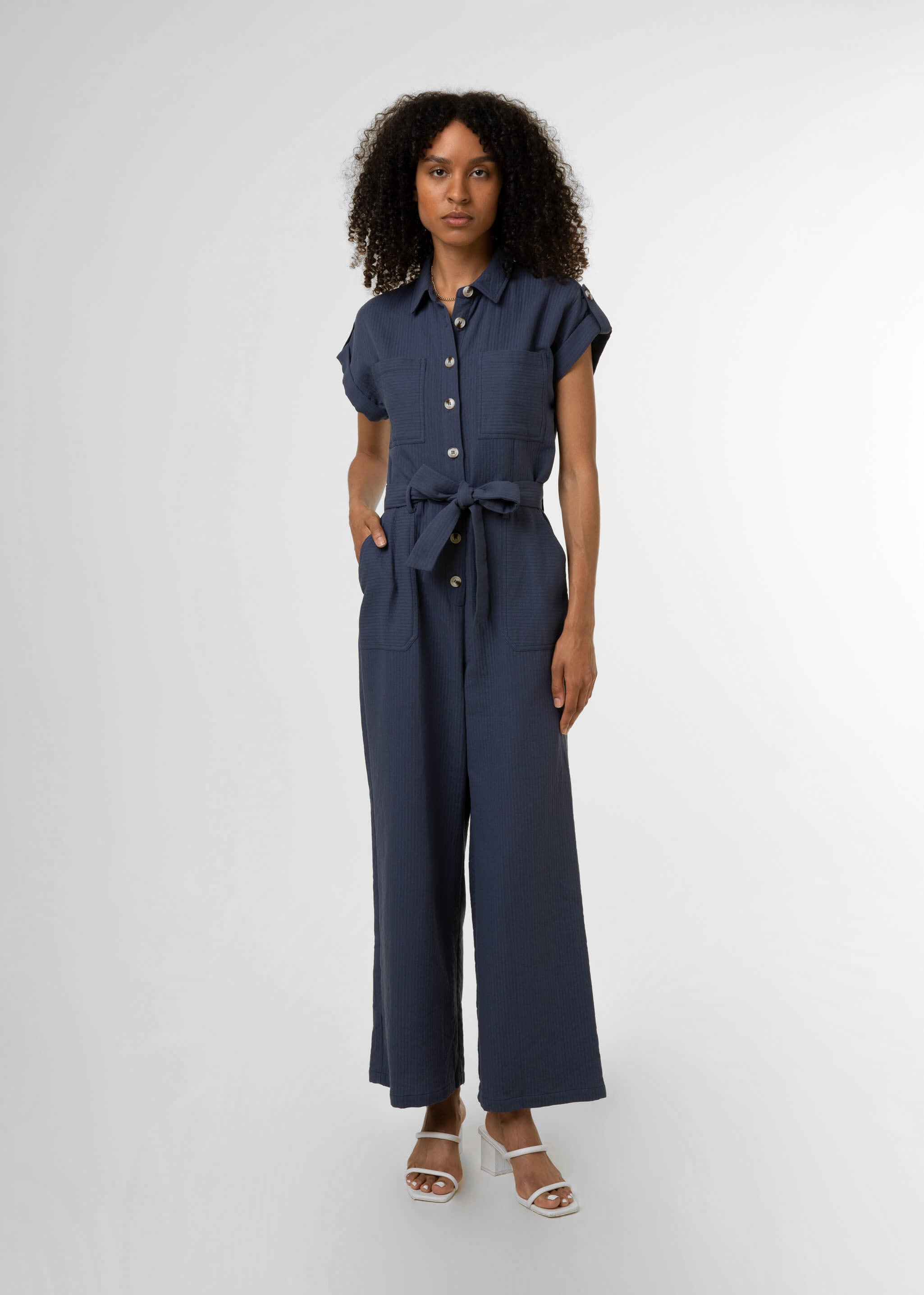 Combi pantalon JEANNE Bleu marine