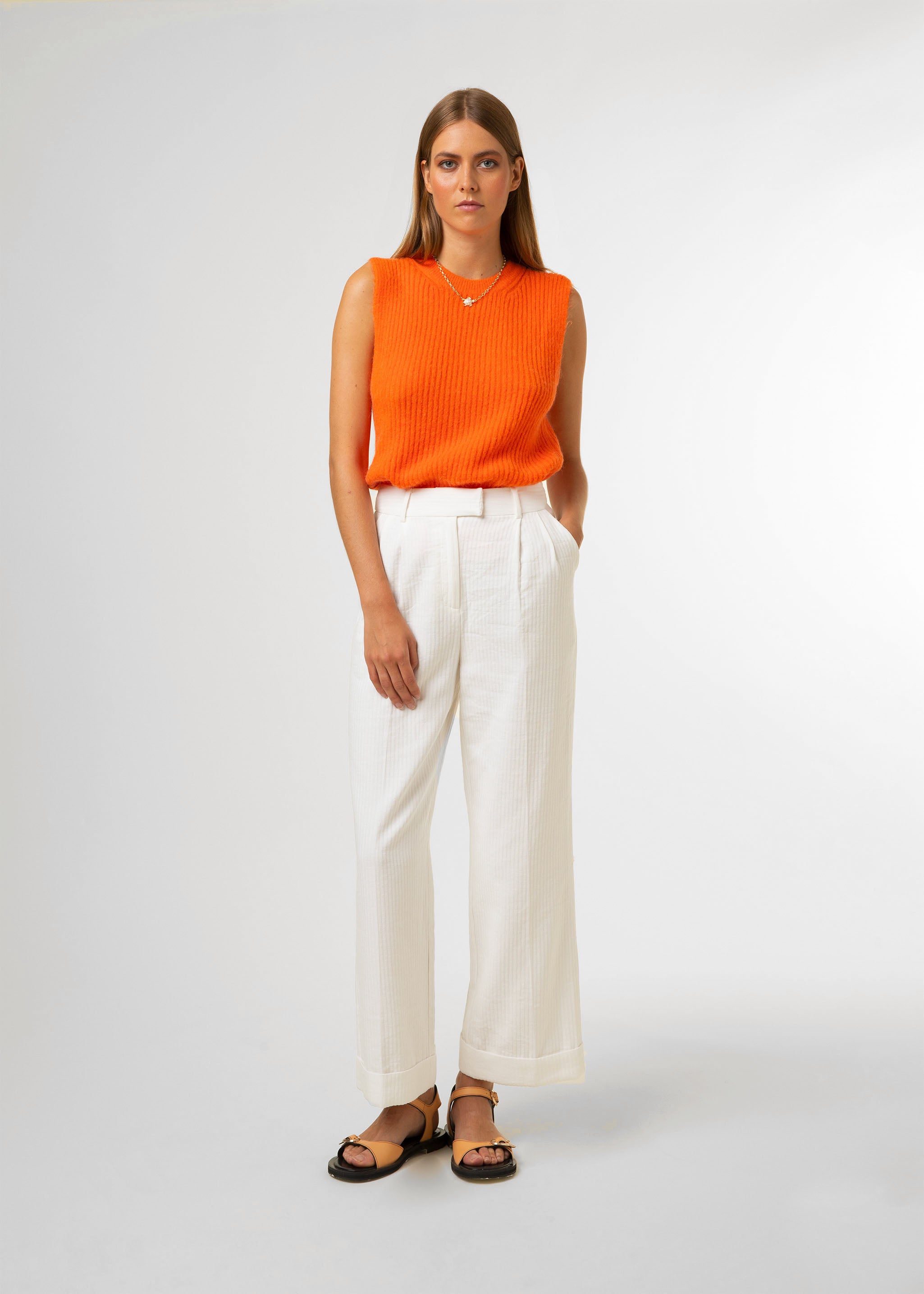 Wide-leg pants PALMIER White