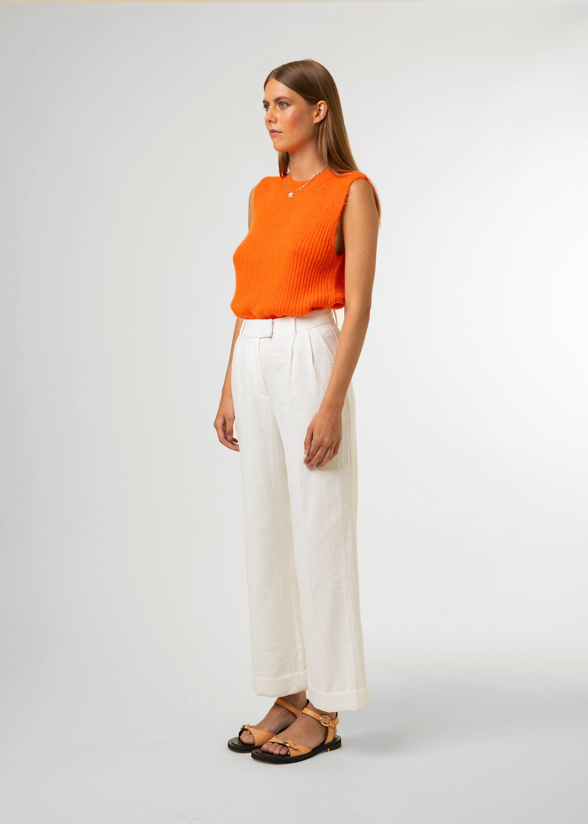 Wide-leg pants PALMIER White