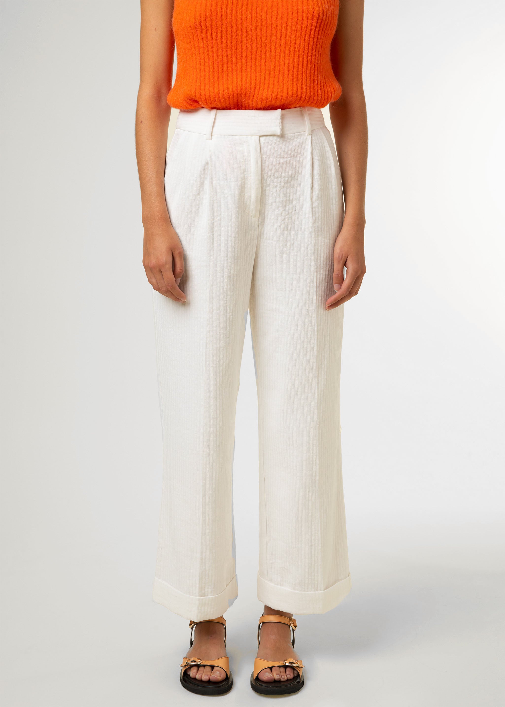 Wide-leg pants PALMIER White