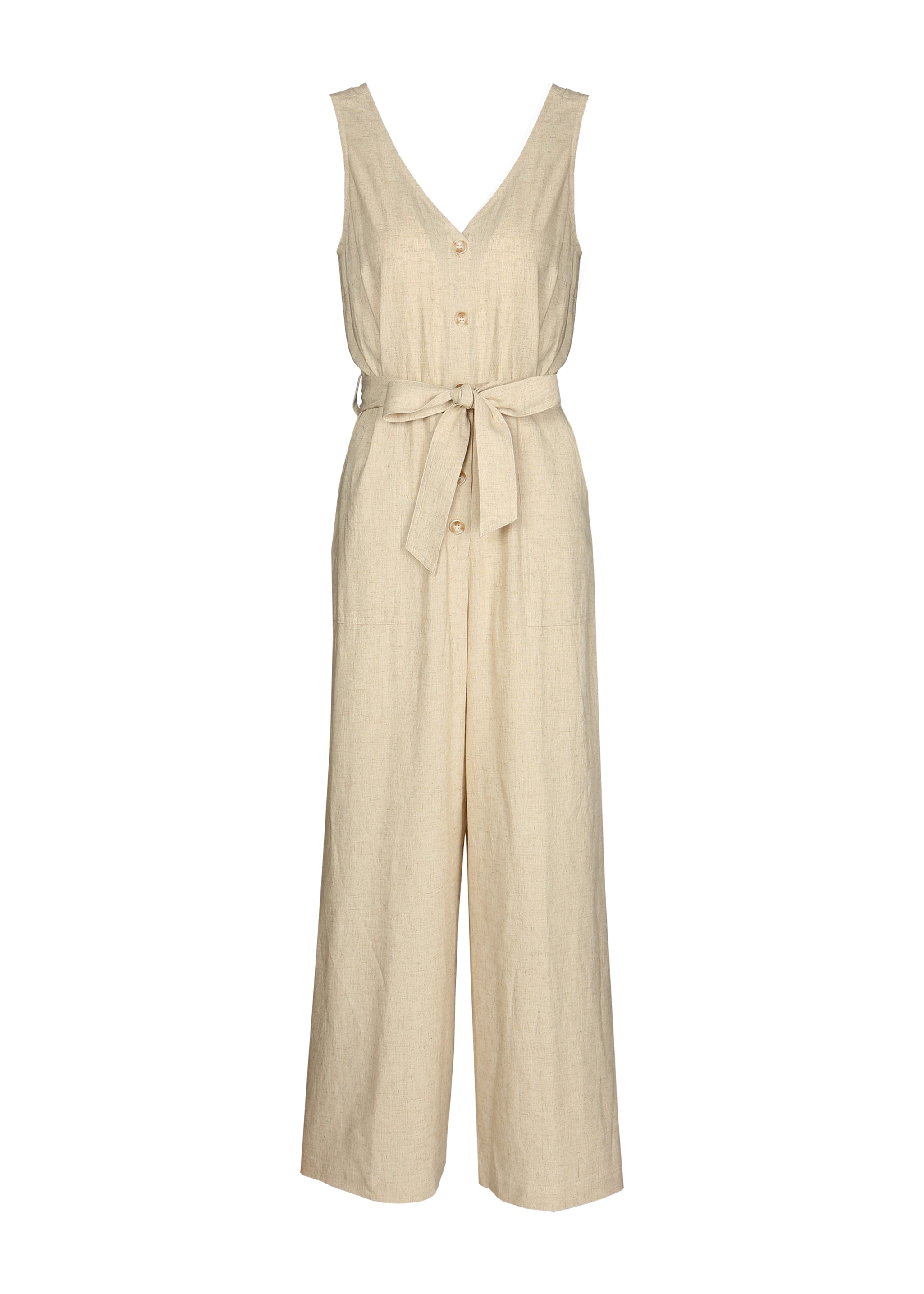 Beige jumpsuit LAURENA