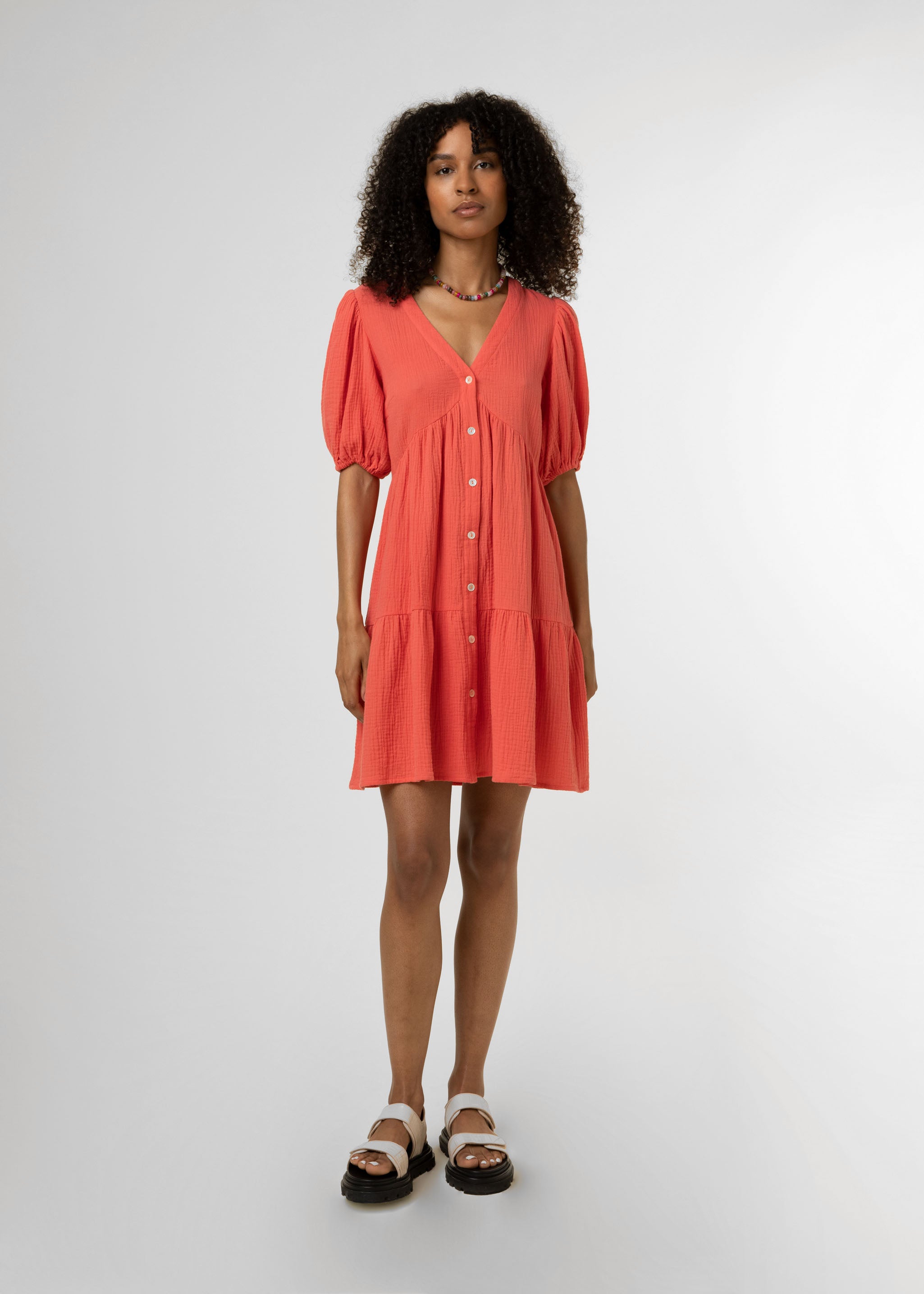 CINDY short coral dress