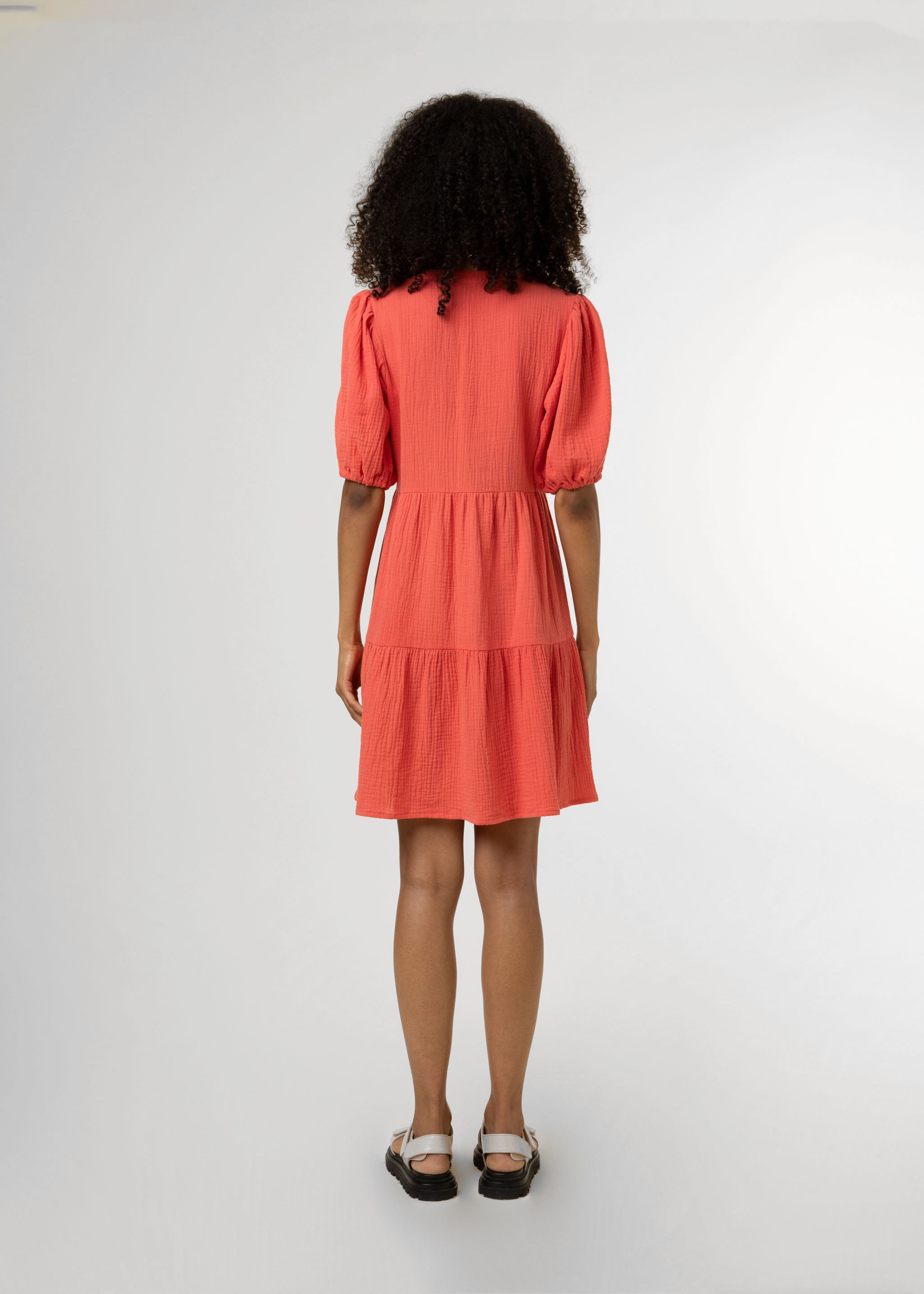 CINDY short coral dress