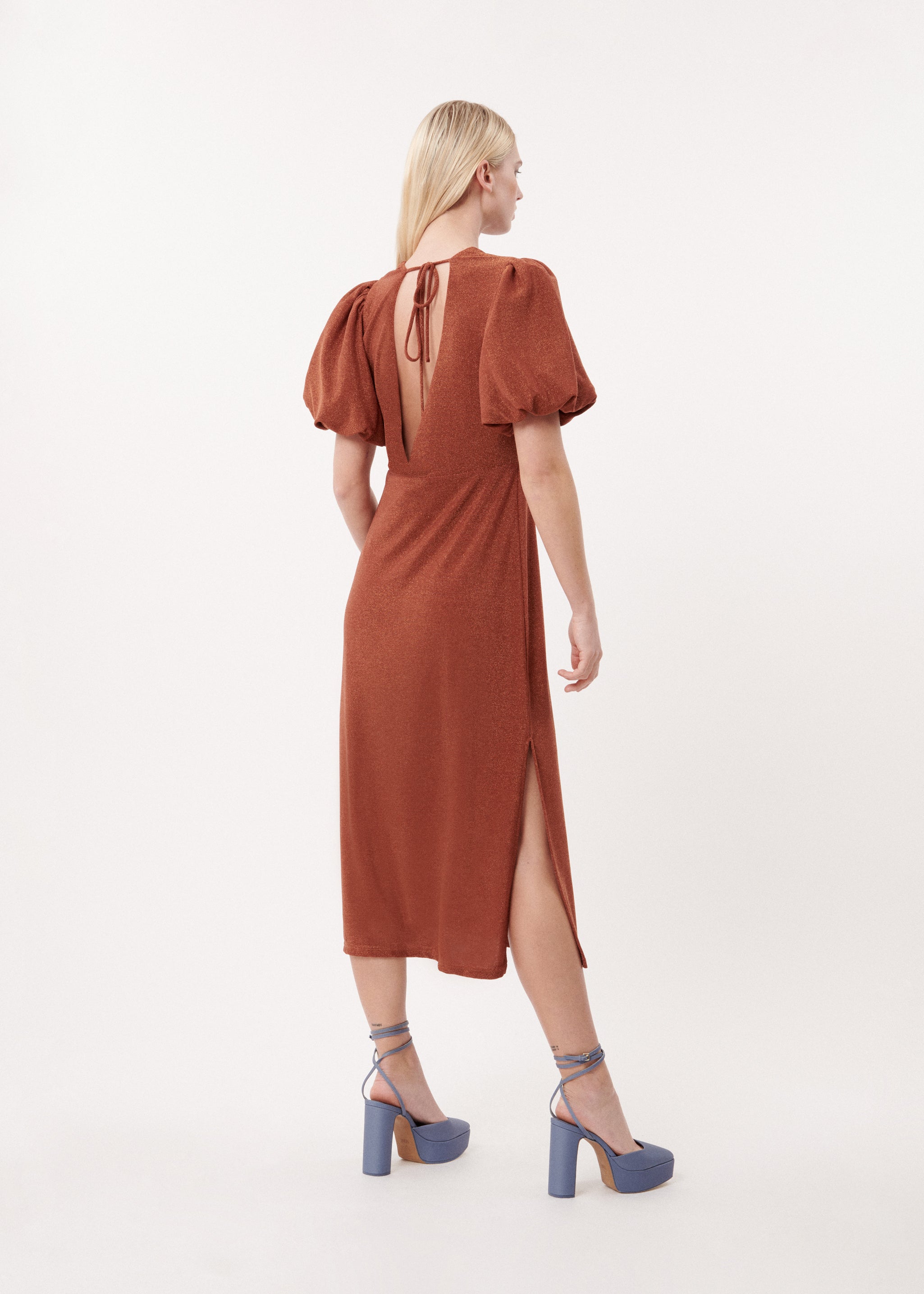 OLYMPE DRESS BURNT ORANGE