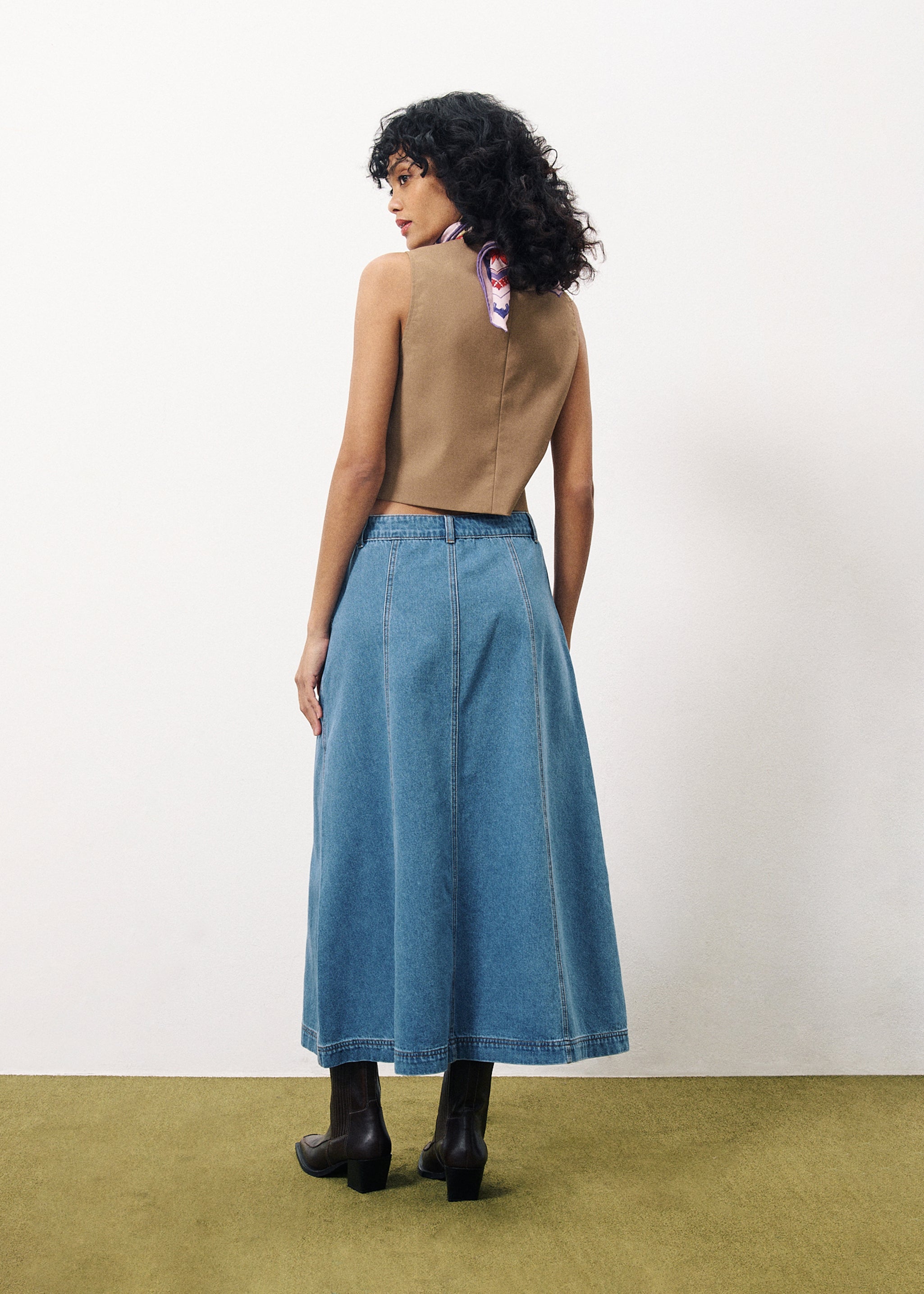 ERMELINE Blue Skirt