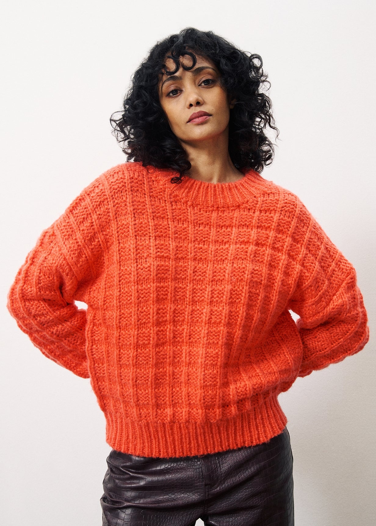 CHJARA Orange Sweater