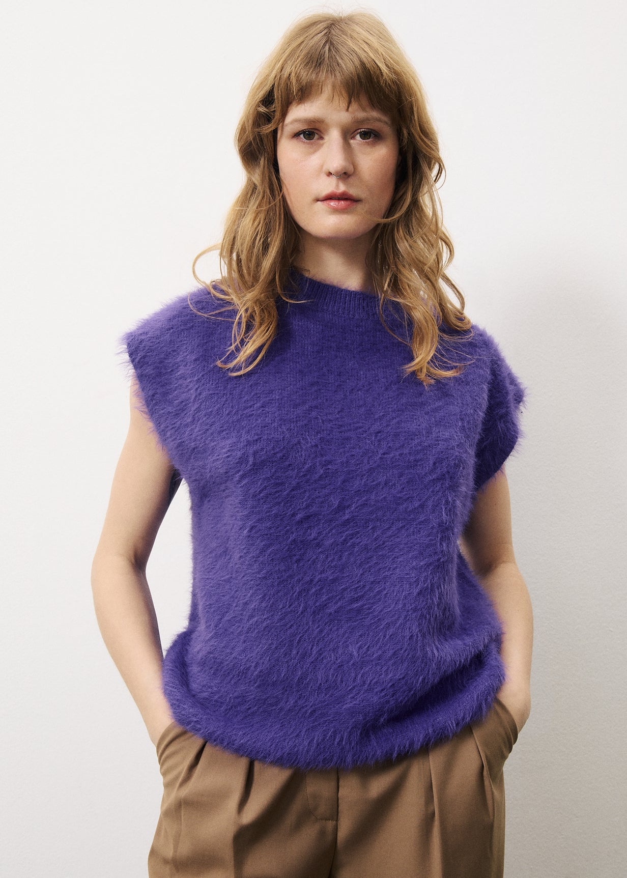 CHRISLINE Purple Sweater