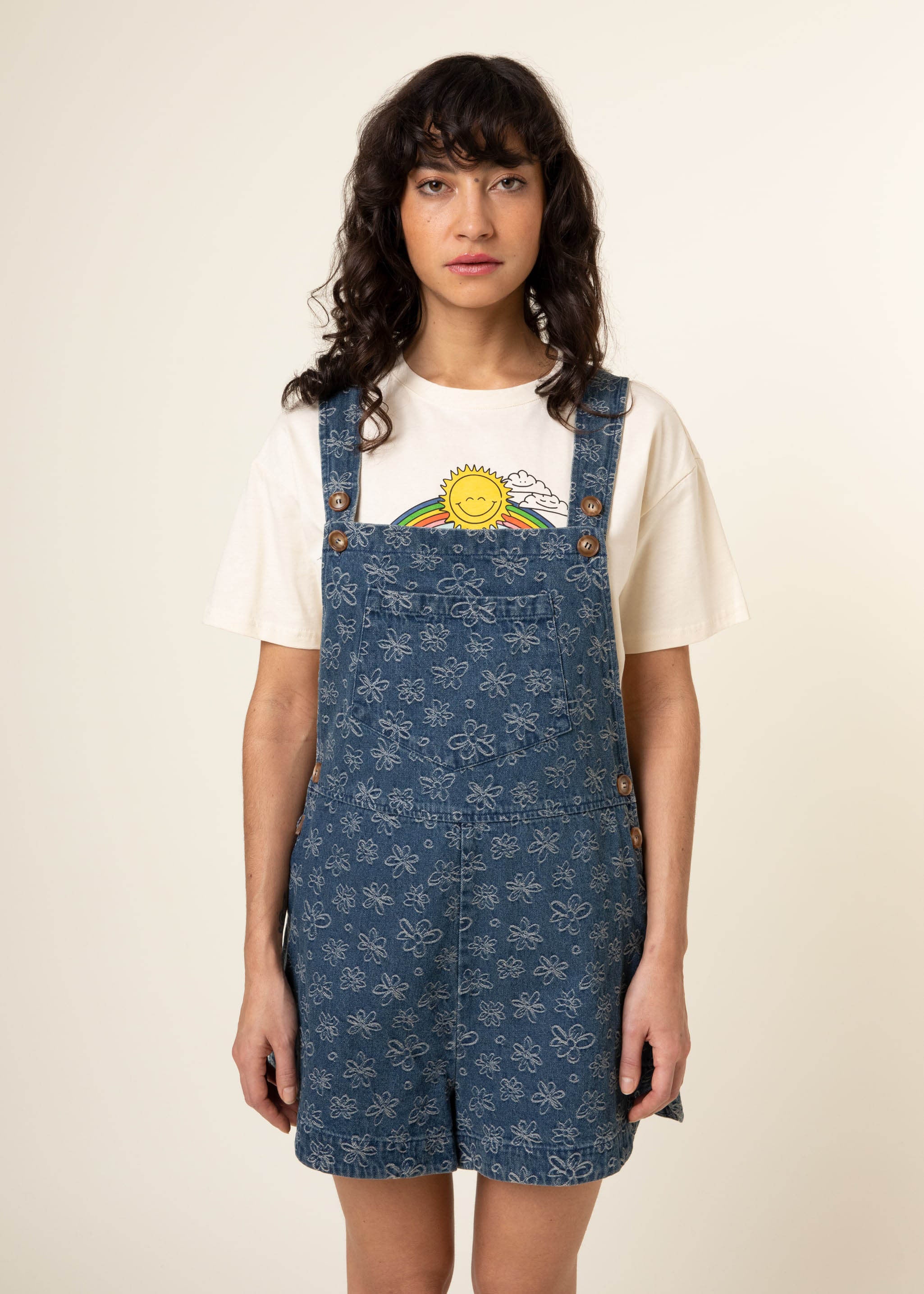 Short cotton dungarees JOANNE