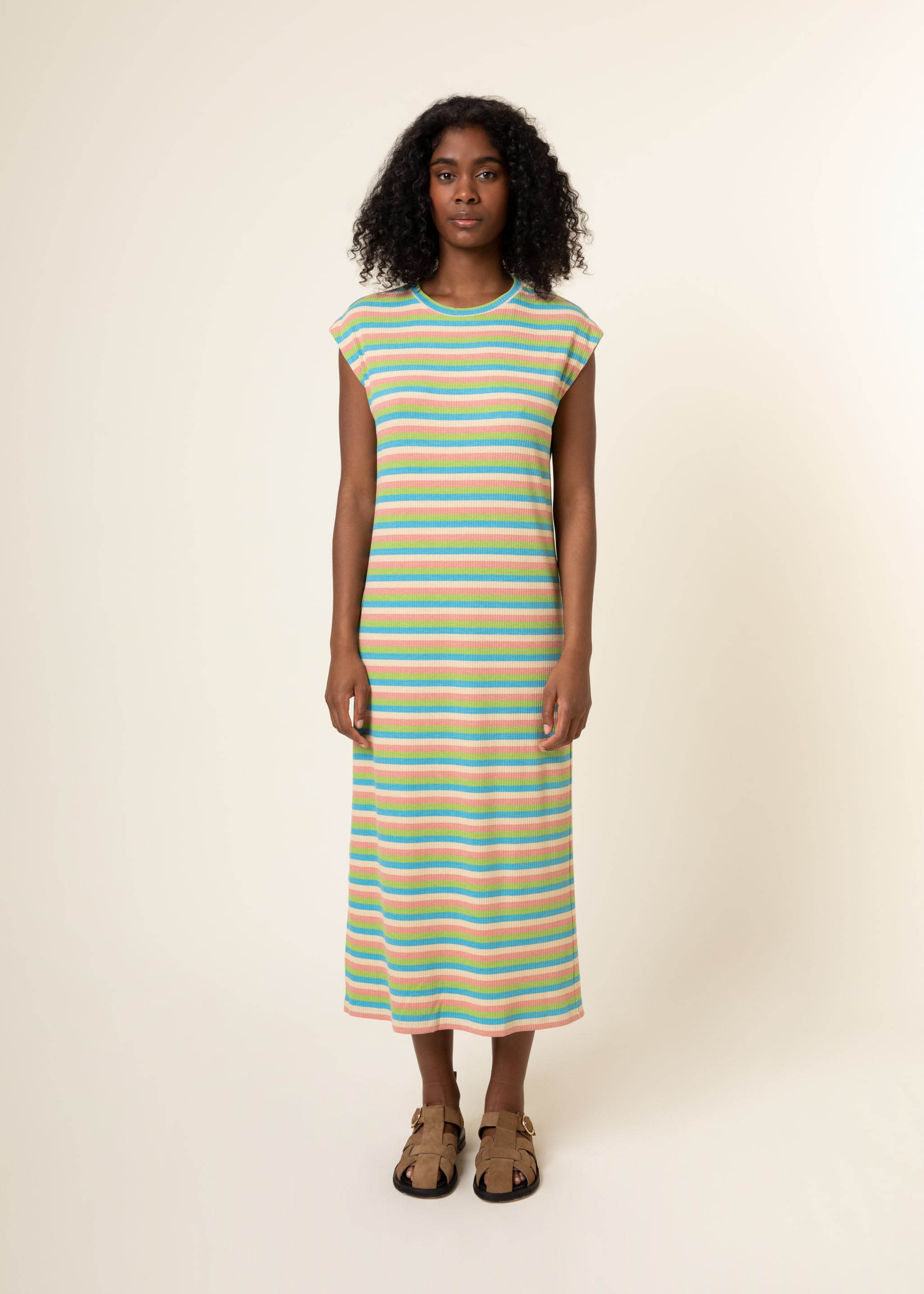 ANTONELLA rib jersey dress