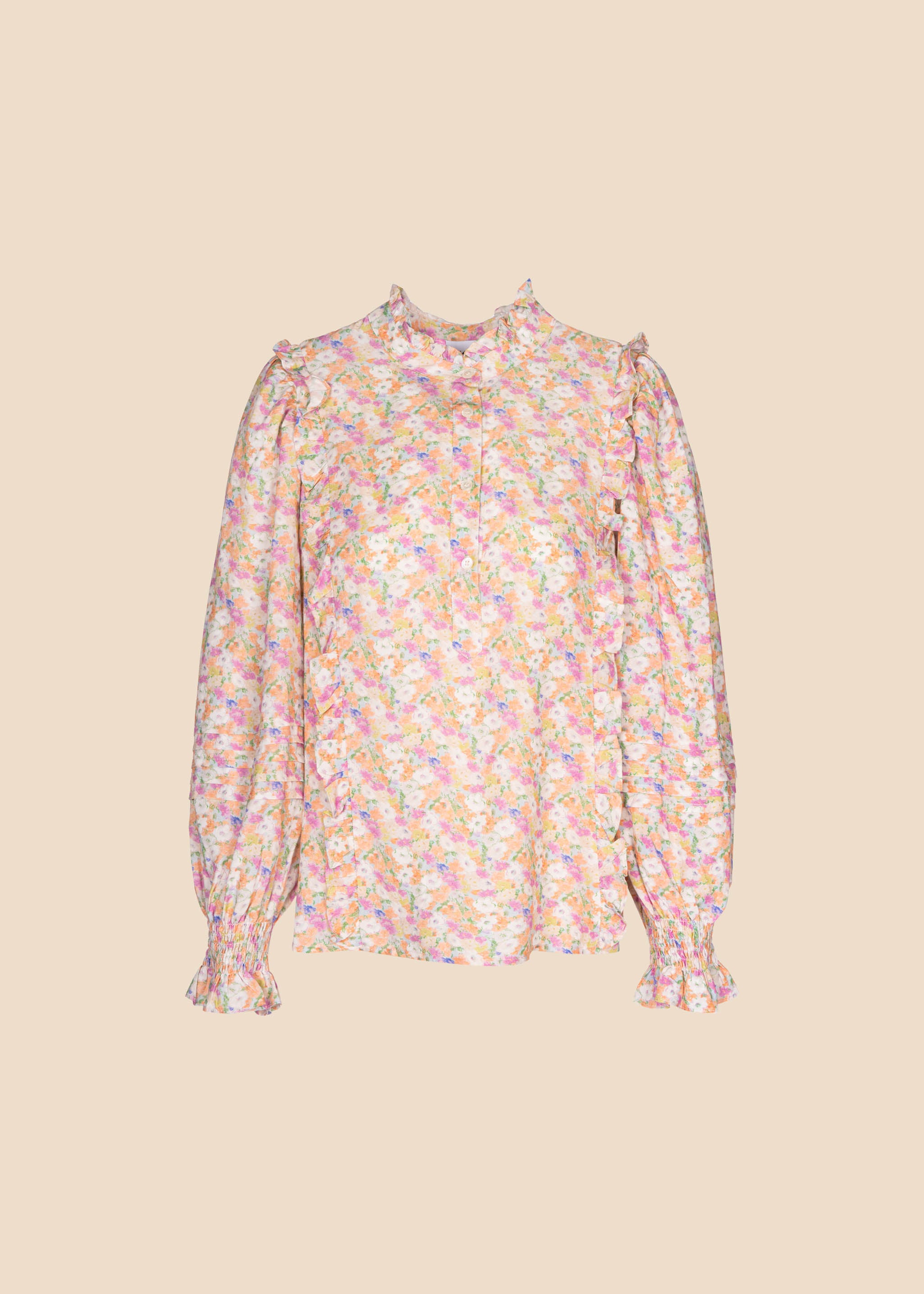 FAINA floral-print viscose shirt