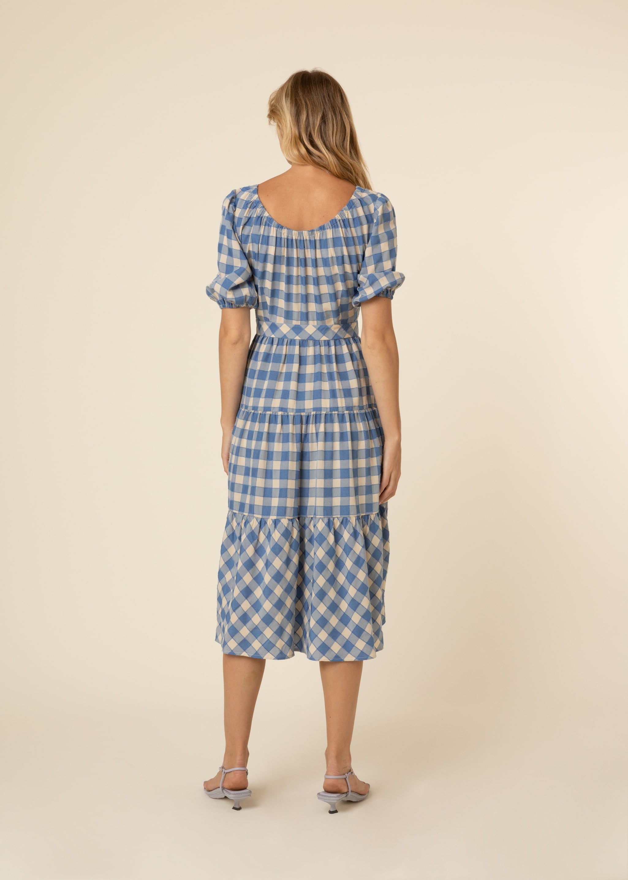 VICTOIRE check print dress