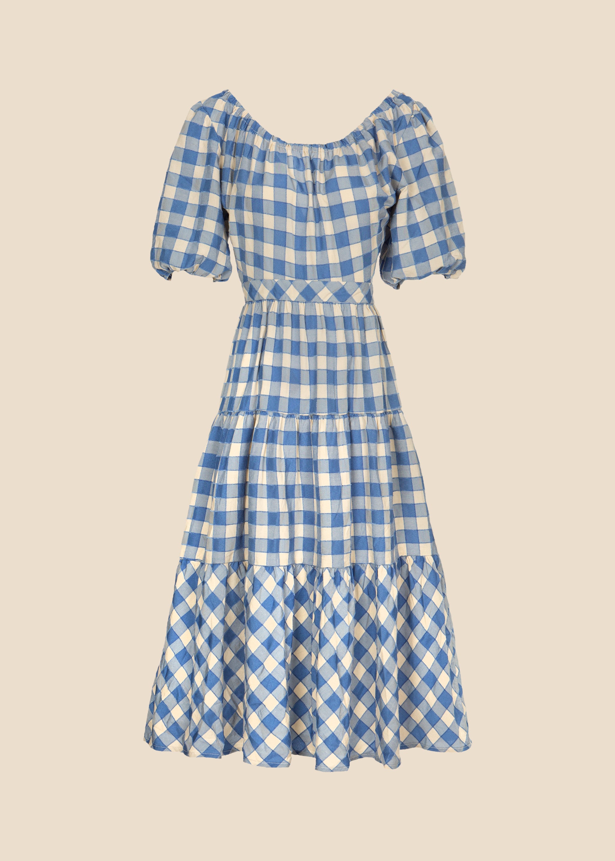 VICTOIRE check print dress