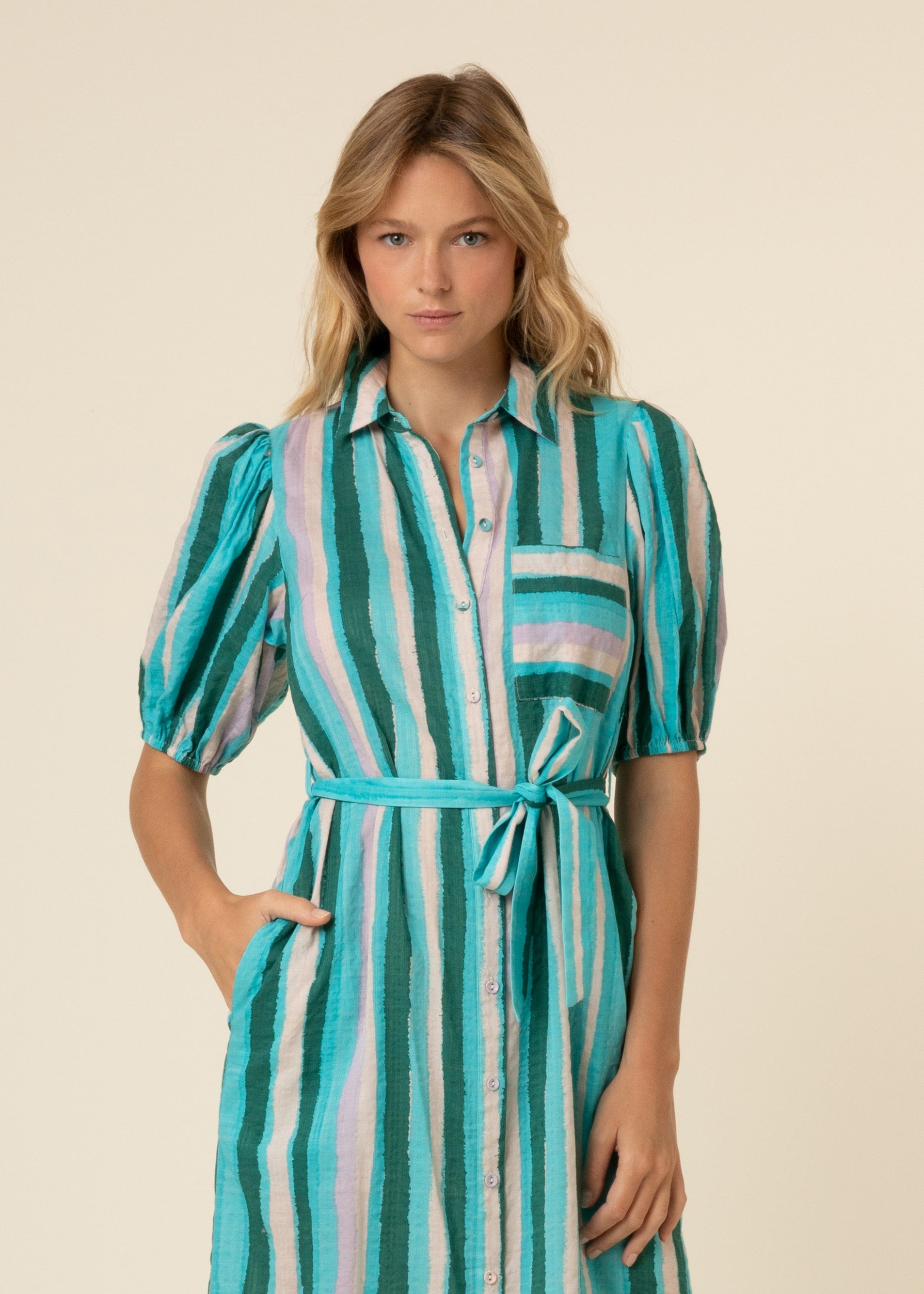 ALYHA viscose shirt dress