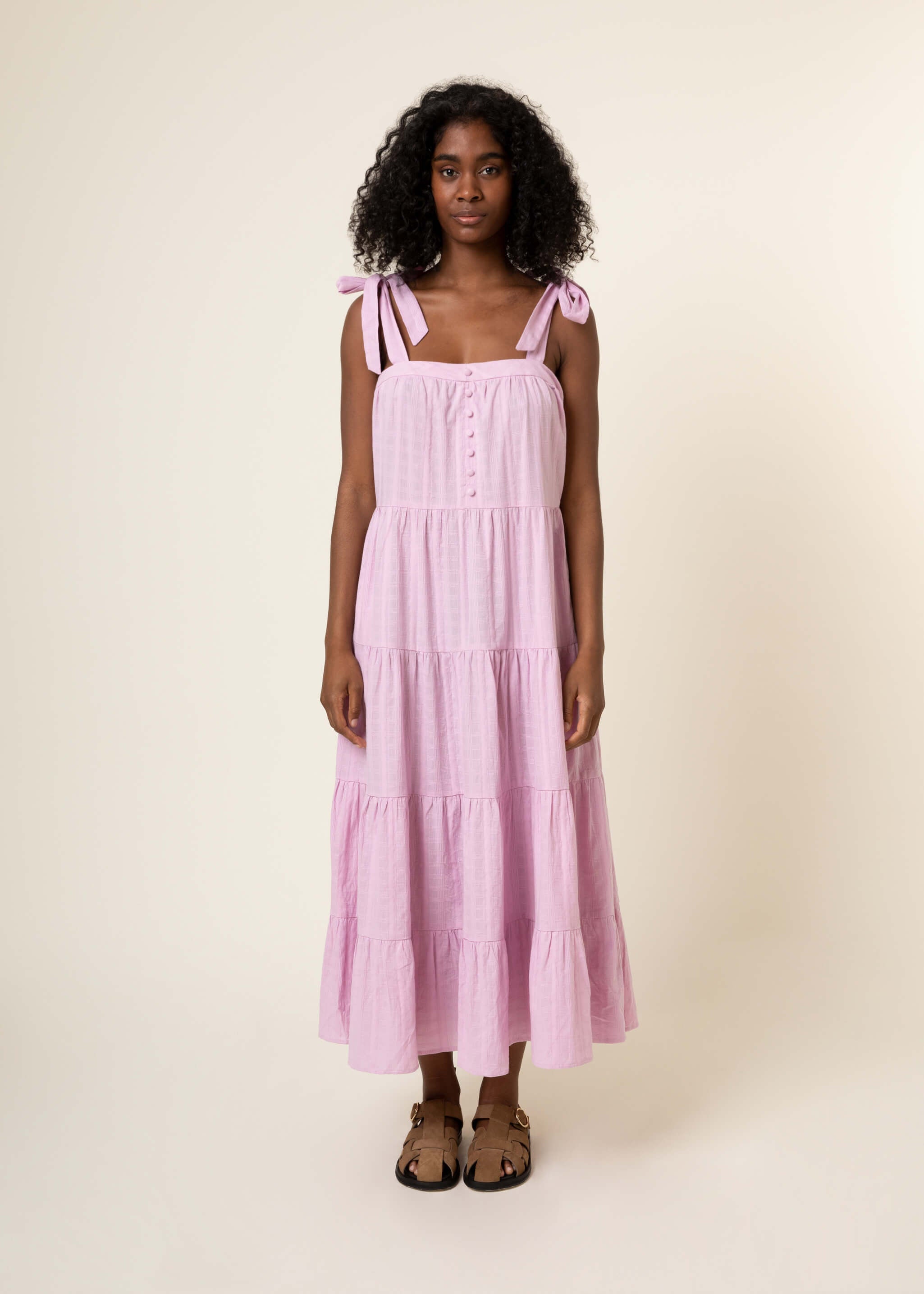 HELENA lilac cotton dress