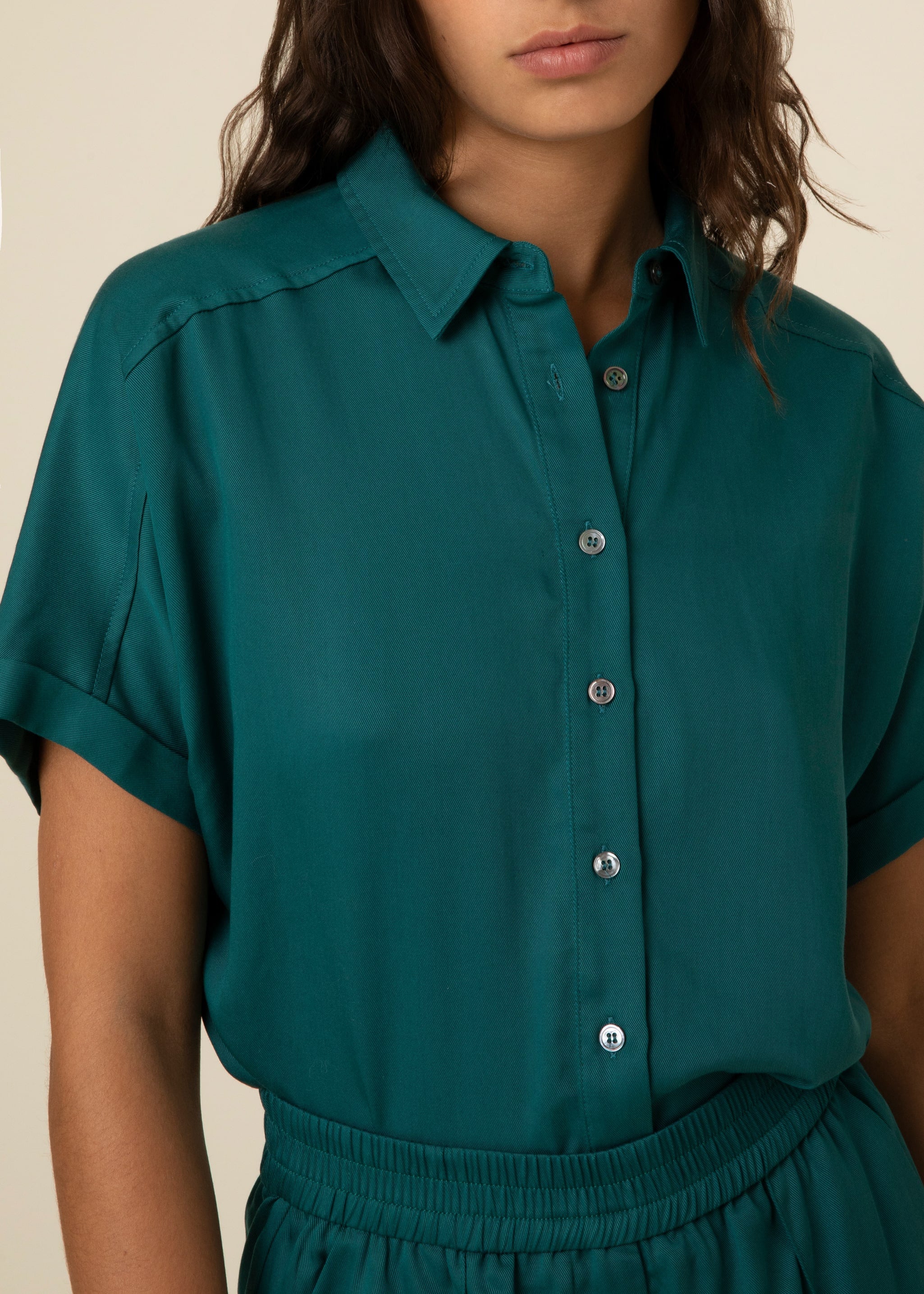 CHERYN emerald shirt