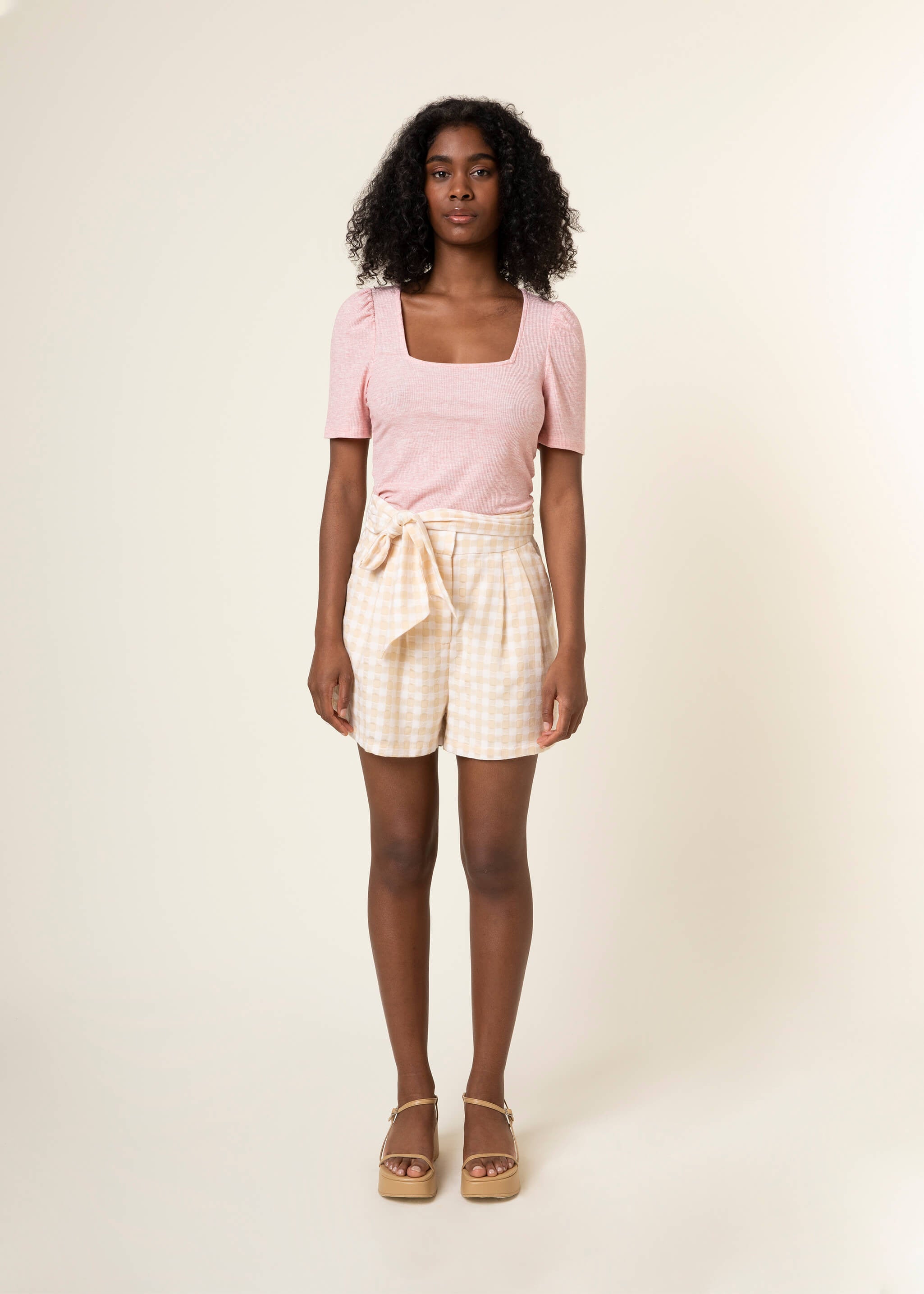 DAVINA flowing fabric shorts