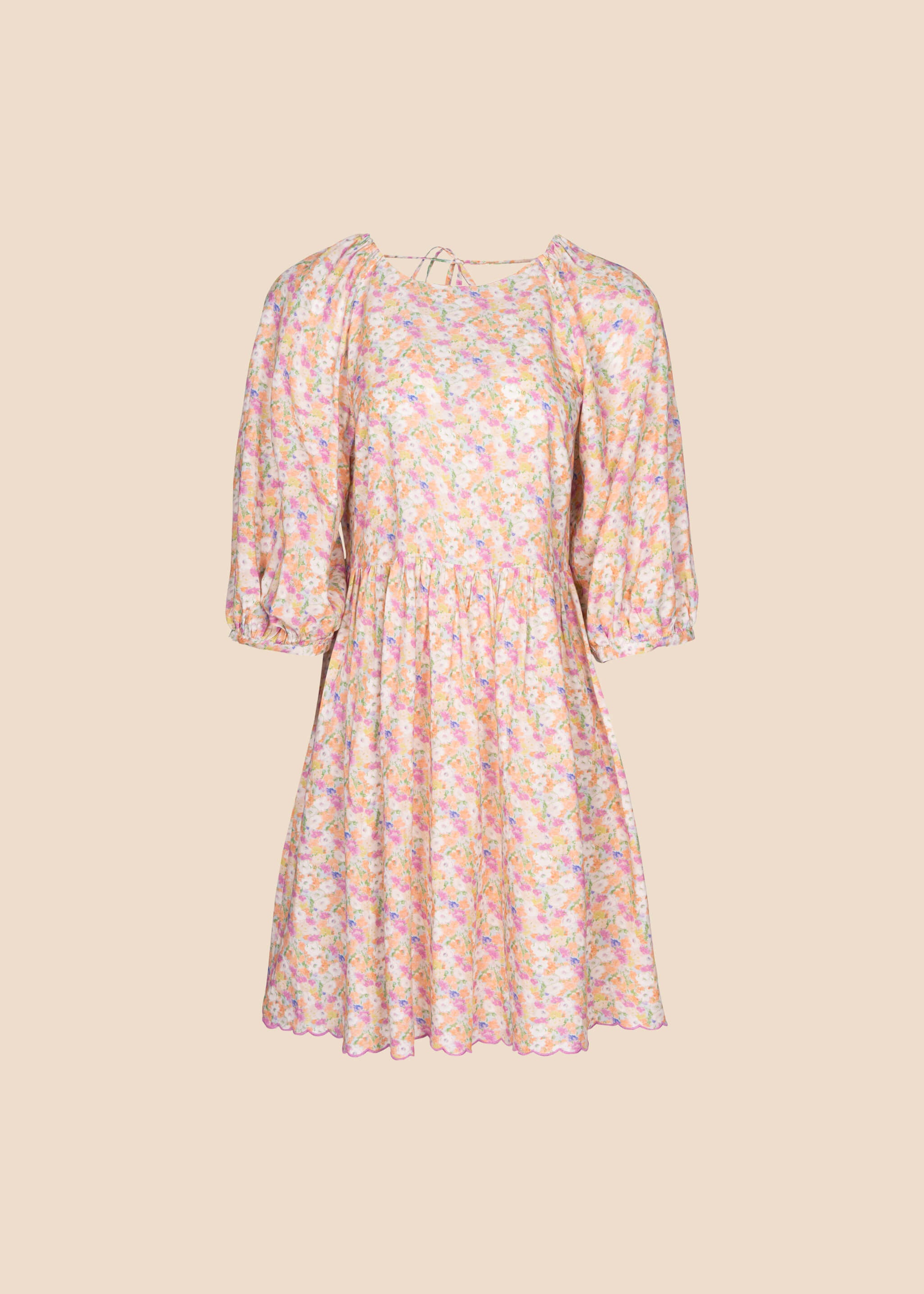 RANIA viscose dress with floral print