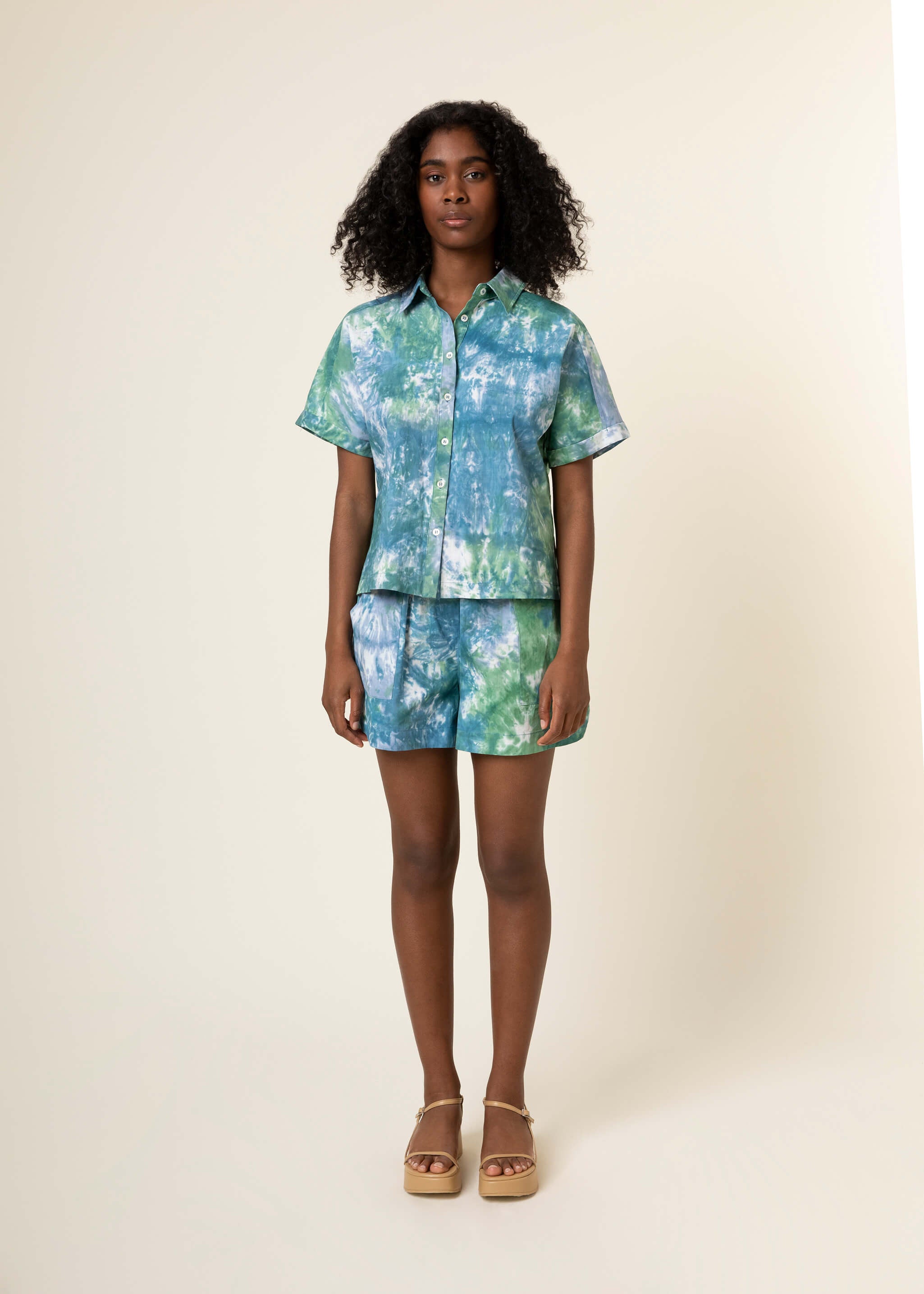 CHERYN green cotton shirt