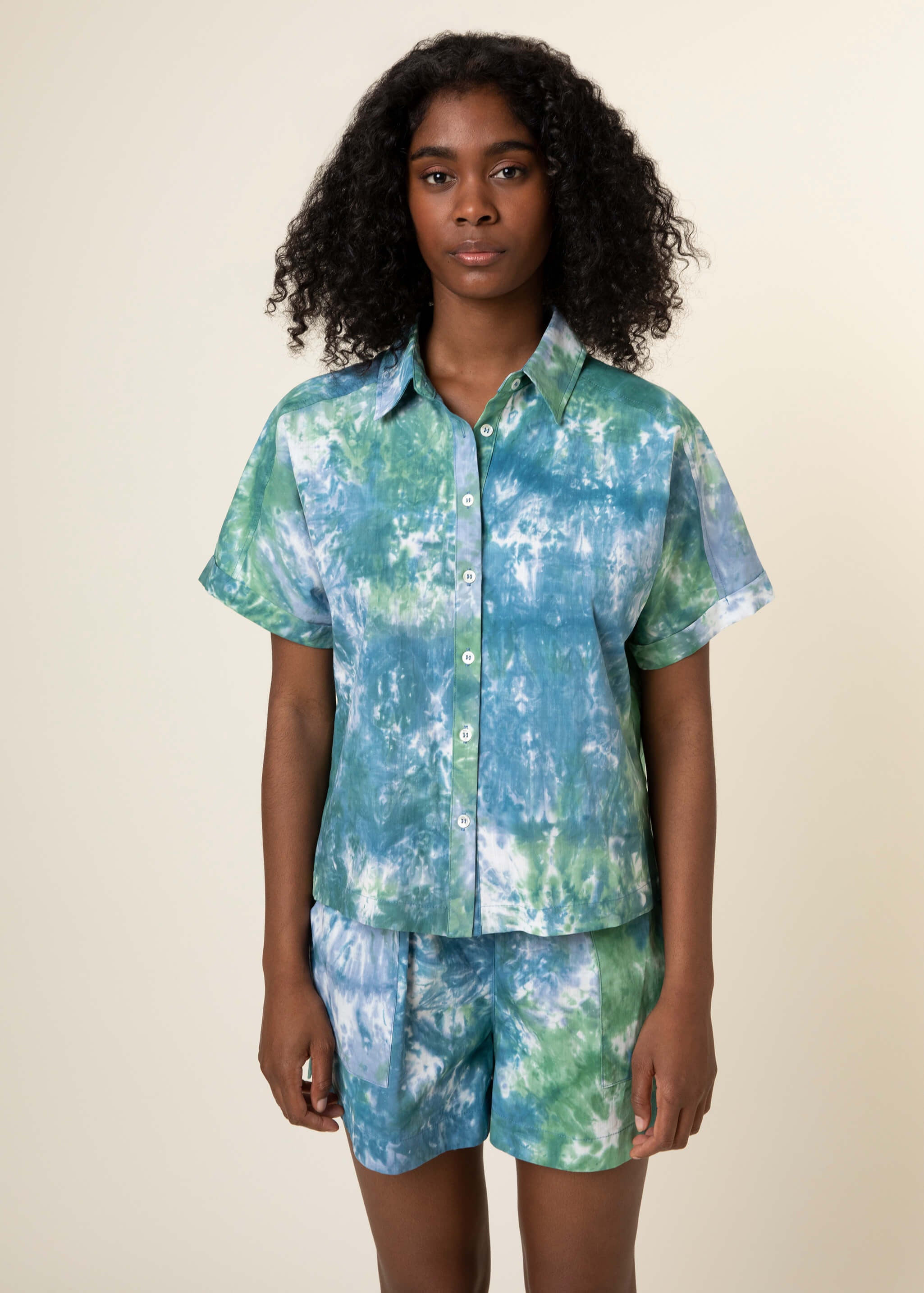 CHERYN green cotton shirt