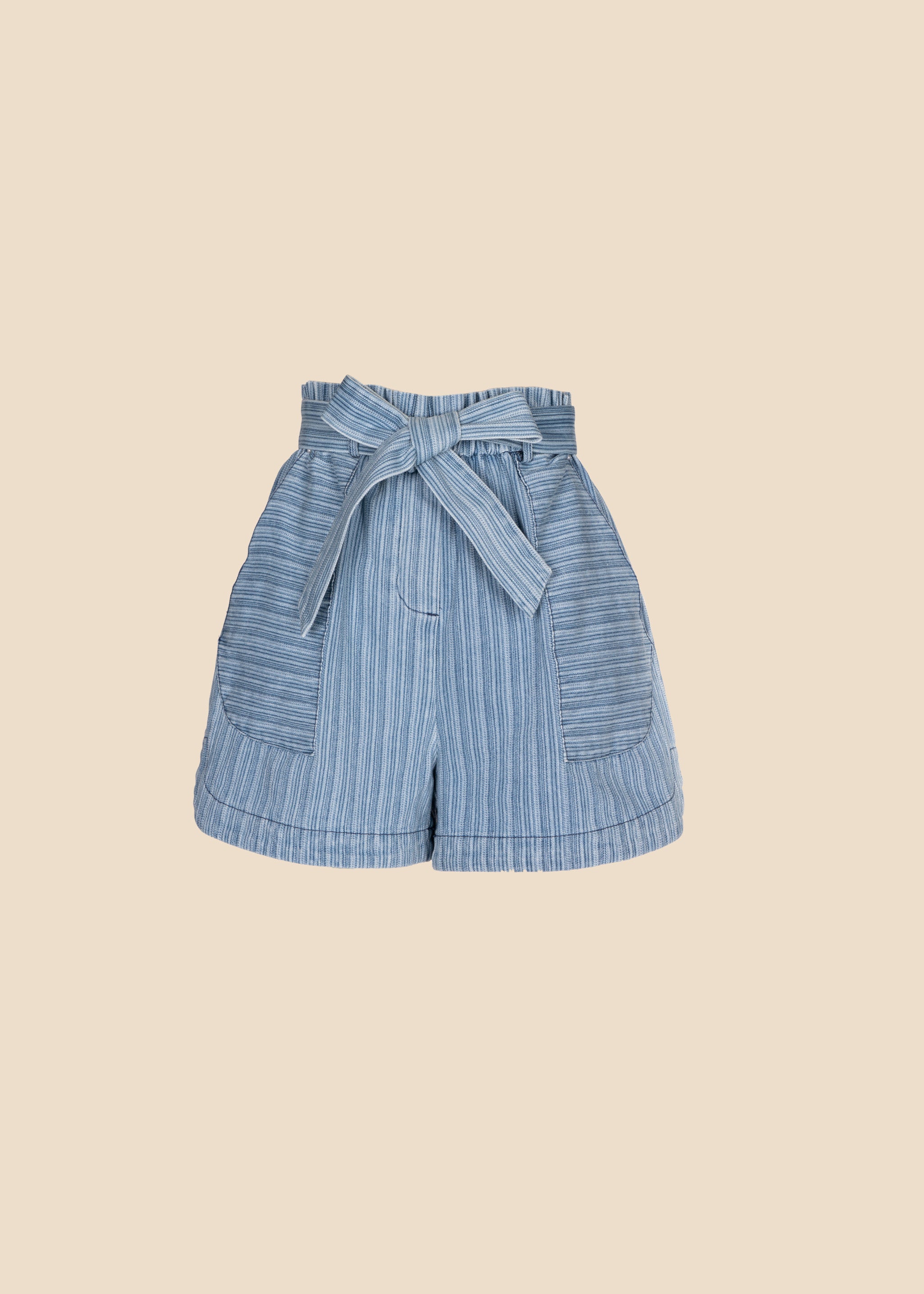 SYLVIA blue jean cotton shorts