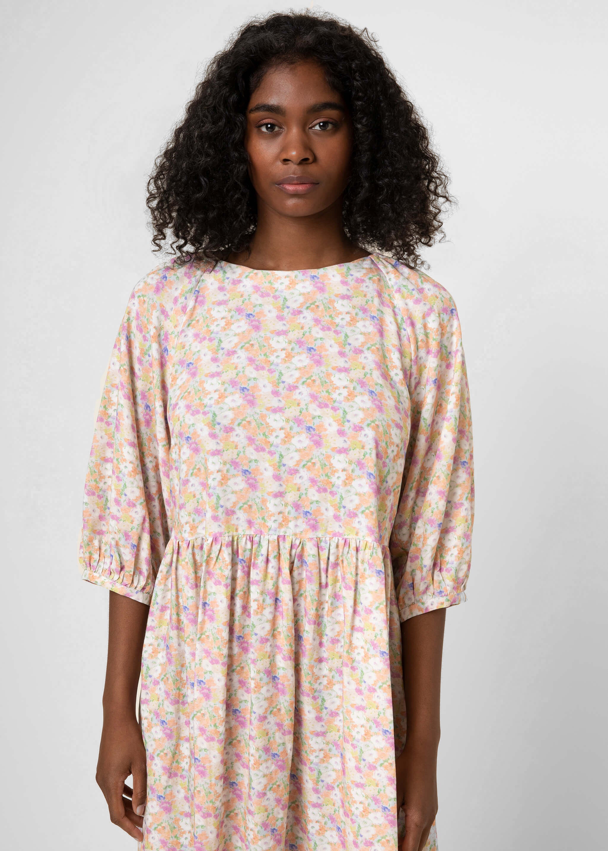 RANIA viscose dress with floral print