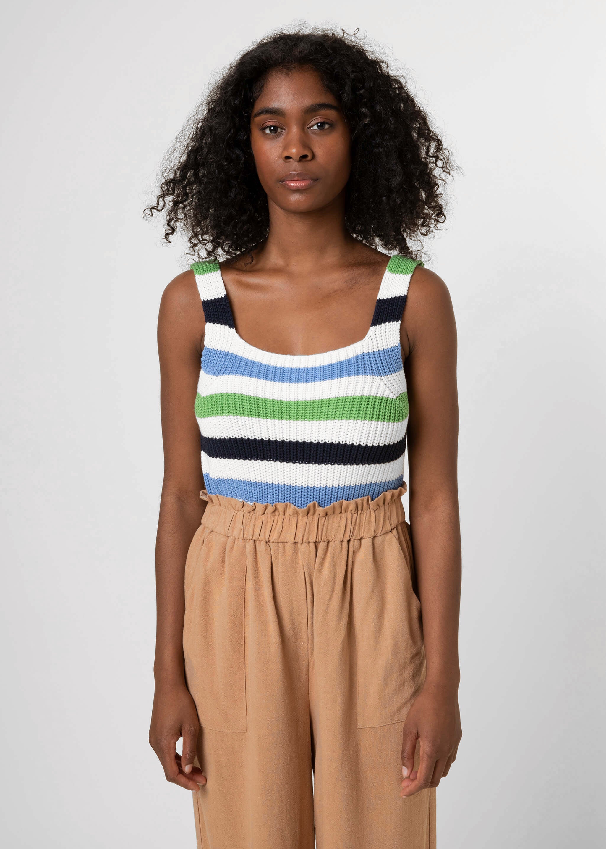 FLORA striped cotton top