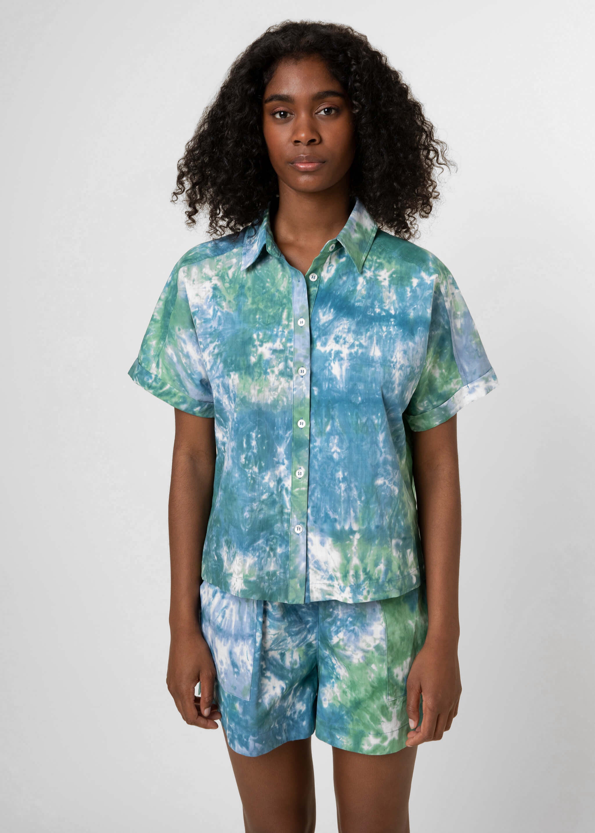 CHERYN green cotton shirt