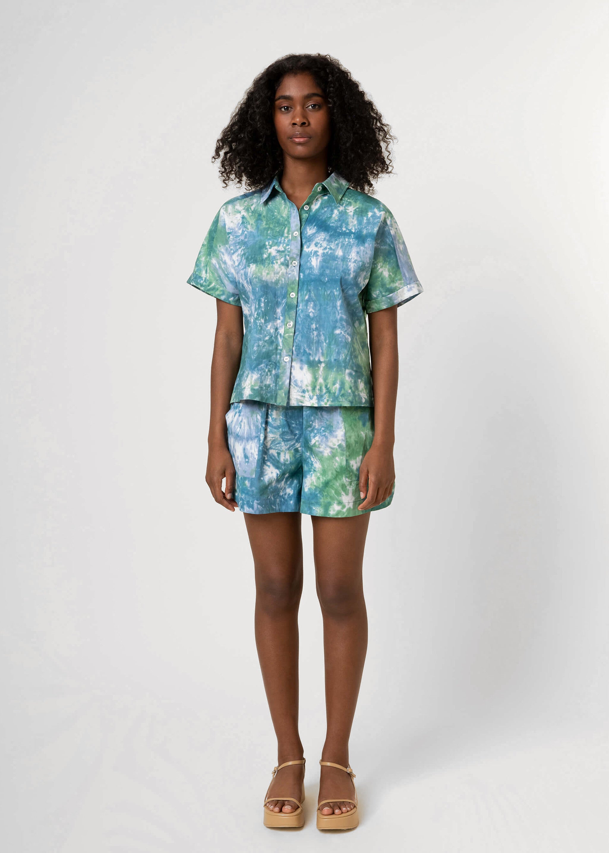 CHERYN green cotton shirt