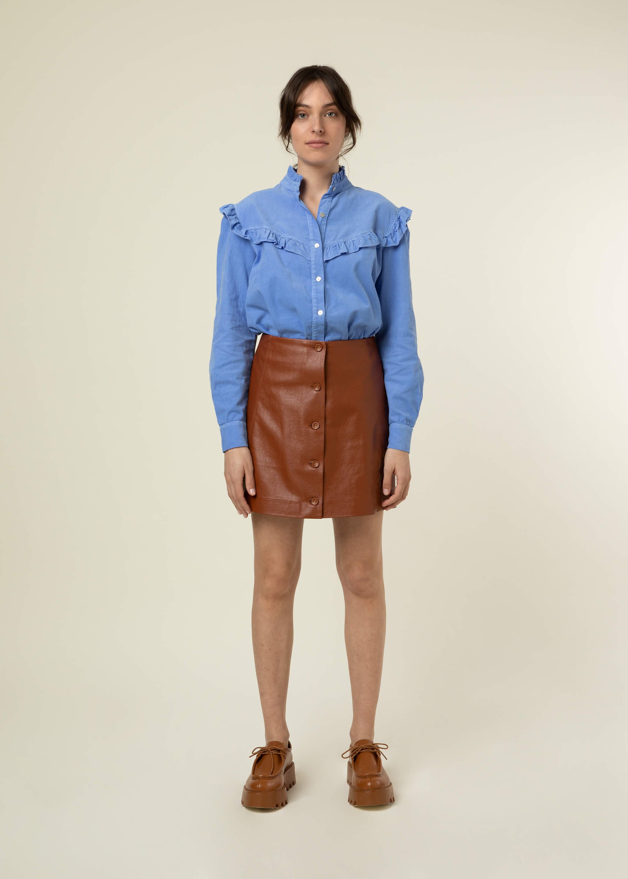 THEODORA camel skirt