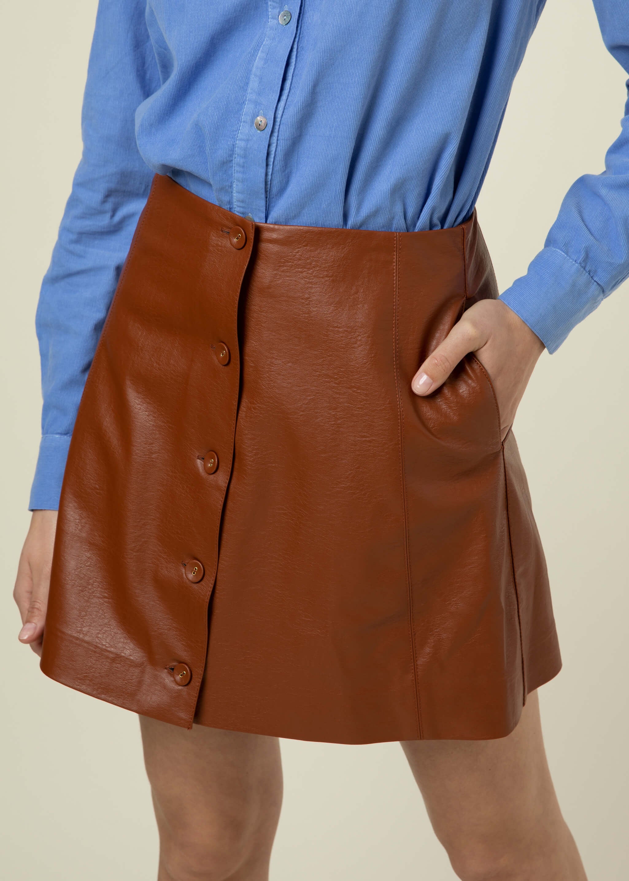 THEODORA camel skirt